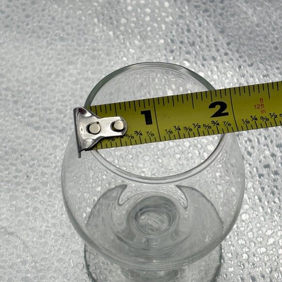 Clear Glass Brandy Snifter Mini Shot Glasses Set Of 2 Cognac 4” H Barware - Picture 4 of 7